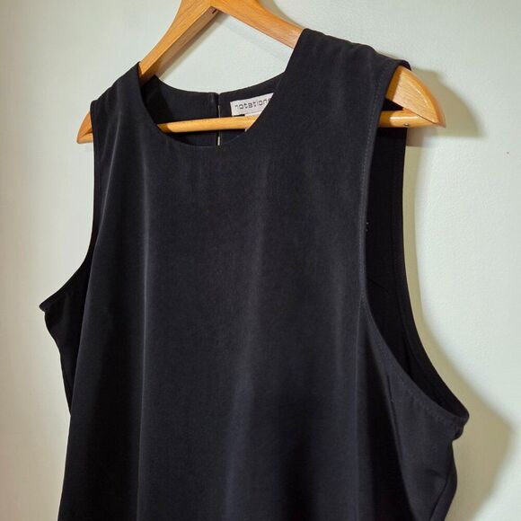 EUC NOTATIONS BLACK MINIMALIST SLEEVELESS TANK TOP SIZE XL - Picture 4 of 10